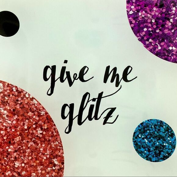Give Me Glitz Glass Printed Jewelry Trinket Dish Home Wear Decorative Accent - Picture 5 of 5